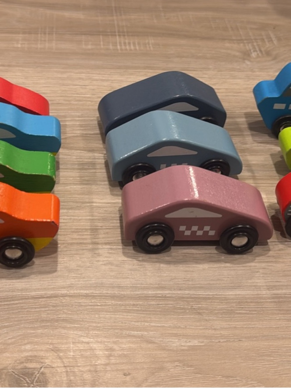 Wooden Pink Toy Car for Kids - Classic Race Design